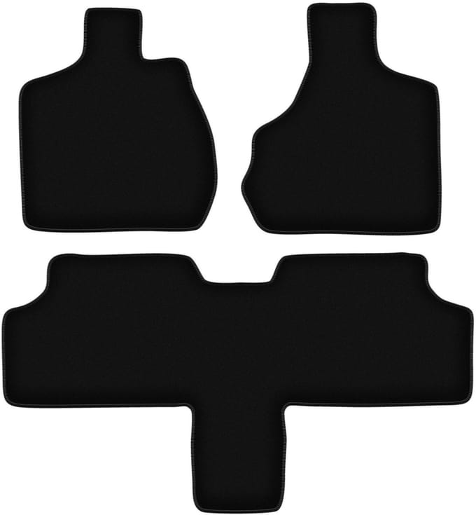 BASIC zwarte veloursmatten voor: Chrysler Voyager IV 7-zits (2000-2008)