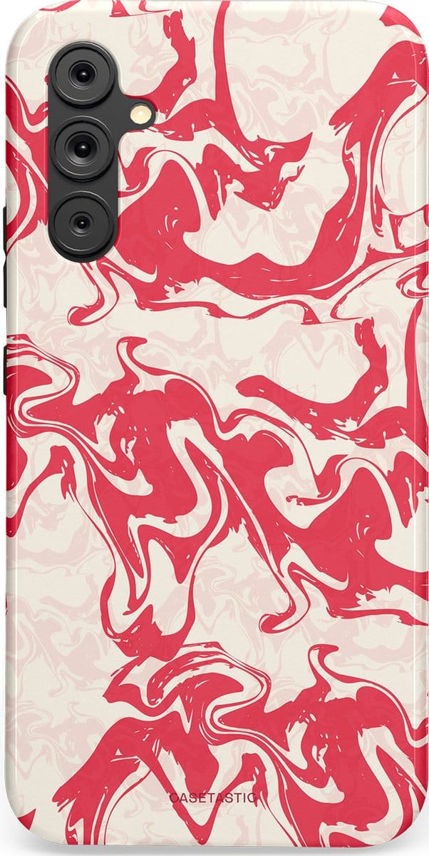 Casetastic hoesje geschikt voor Samsung Galaxy A34 (2023) 5G - Dubbellaagse bescherming - Marshmellow Explosie - Fashion Case - Koraal Wit Crème Lichtroze