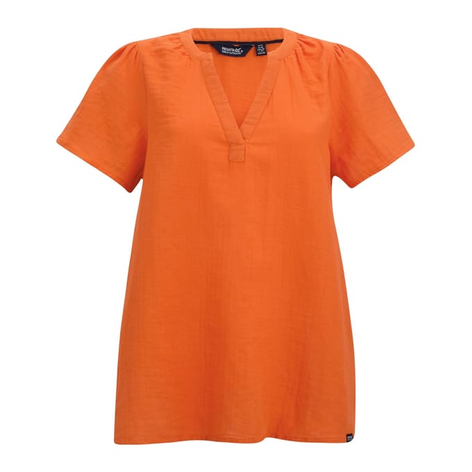 Regatta Dames/Dames Selen Shirt Met Korte Mouwen (Mandarijn Tango)