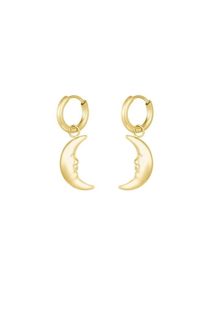 Bijoutheek Oorhangers Maan Goud
