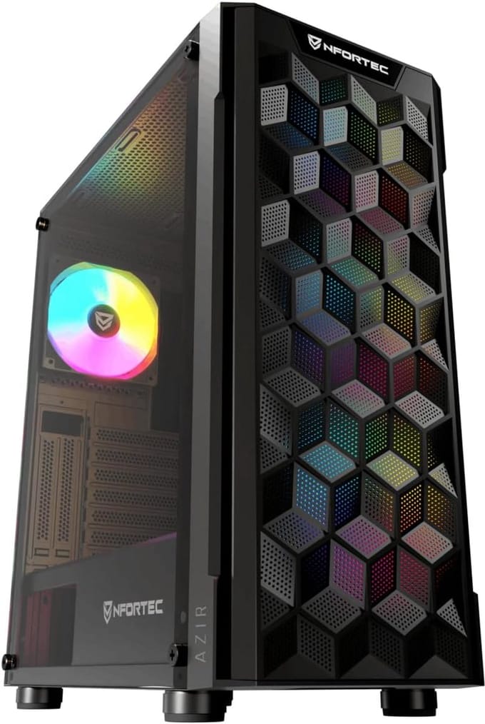 Mid Tower ATX PC Gaming Behuizing met ARGB Fans en Gehard Glas