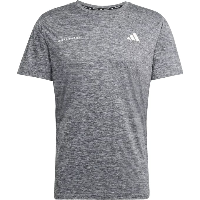Adidas Performance Own The Run Melange T-Shirt - Heren - Zwart