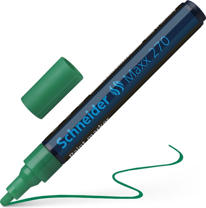 Schneider lakmarker - Maxx 270 - lijnbreedte 1-3 mm - groen - verfstift - S-127004