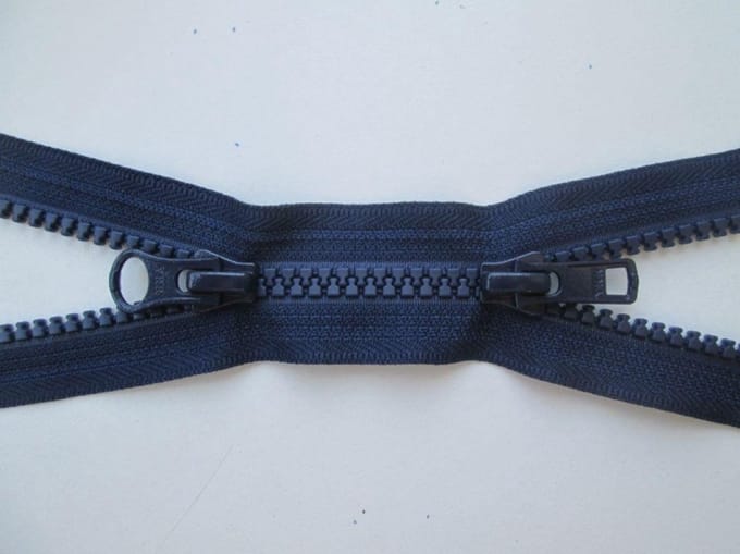 Opti Rits, Dubbel Deelbaar, Bloktand, Marine Blauw, 90 cm, per stuk.