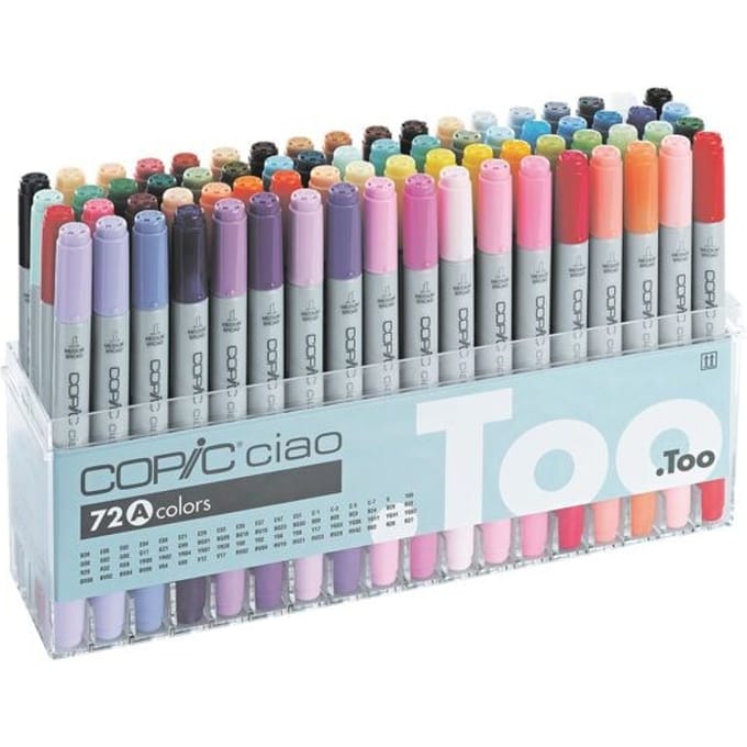 COPIC markers ciao, alcoholbasis, navulbaar, 72-delige set