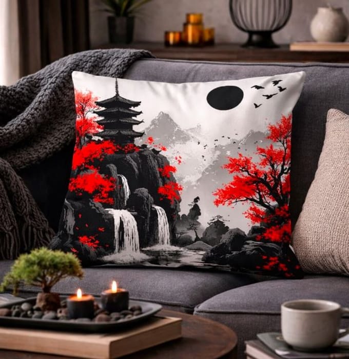 Japanese Serenity Collection Kussenhoes - 45x45 cm