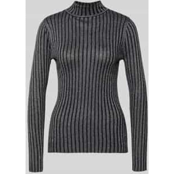Slim fit Col-Pullover uit Viscosemix met Opstaande kraag Model 'Violetta'