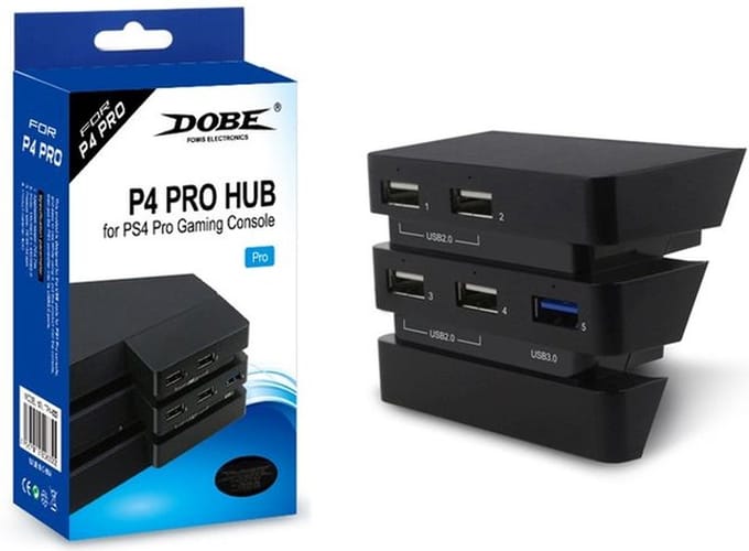 Dobe USB HUB voor aansluiting op de Sony PlayStation 4 PRO-console