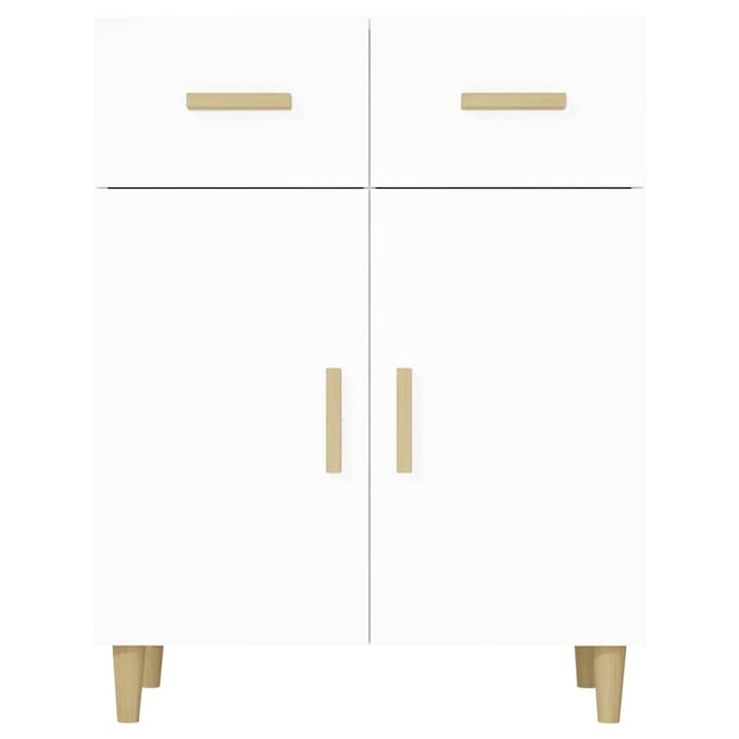 vidaXL - Dressoir - 69,5x34x89 - cm - bewerkt - hout - wit