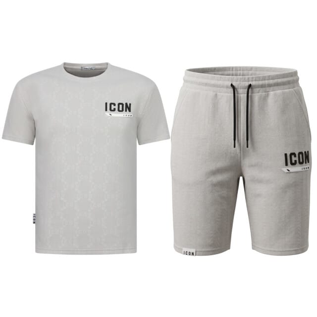 Zomerset Heren ICON - Oversized T shirt en Short Heren - Twinset - 2096 - Grijs