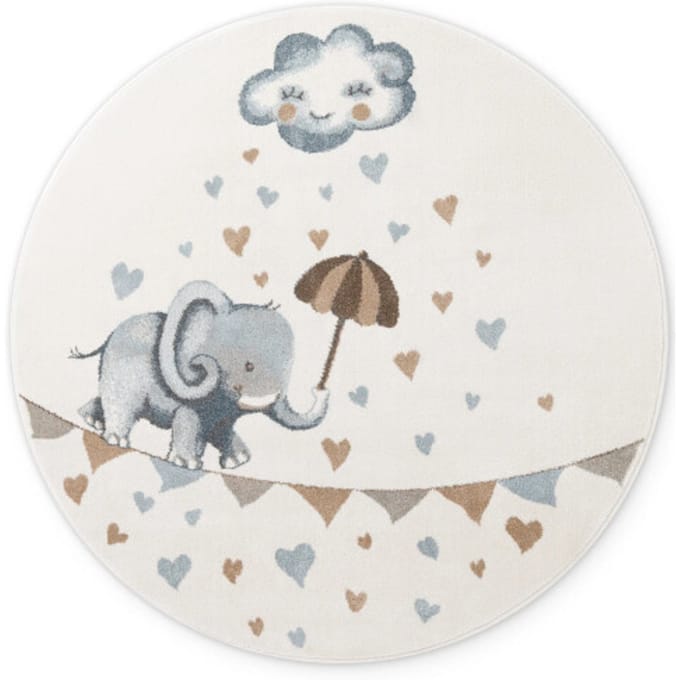 Villeroy & Boch Boho kids kinder vloerkleed olifant rond rainy multicolor-