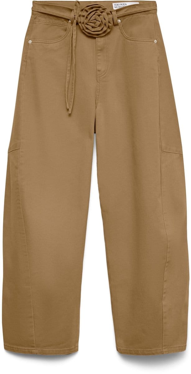 Vero Moda Vm Kaitlin Hr Wide Barrel Jeans L32 | Beige | Maat: 25