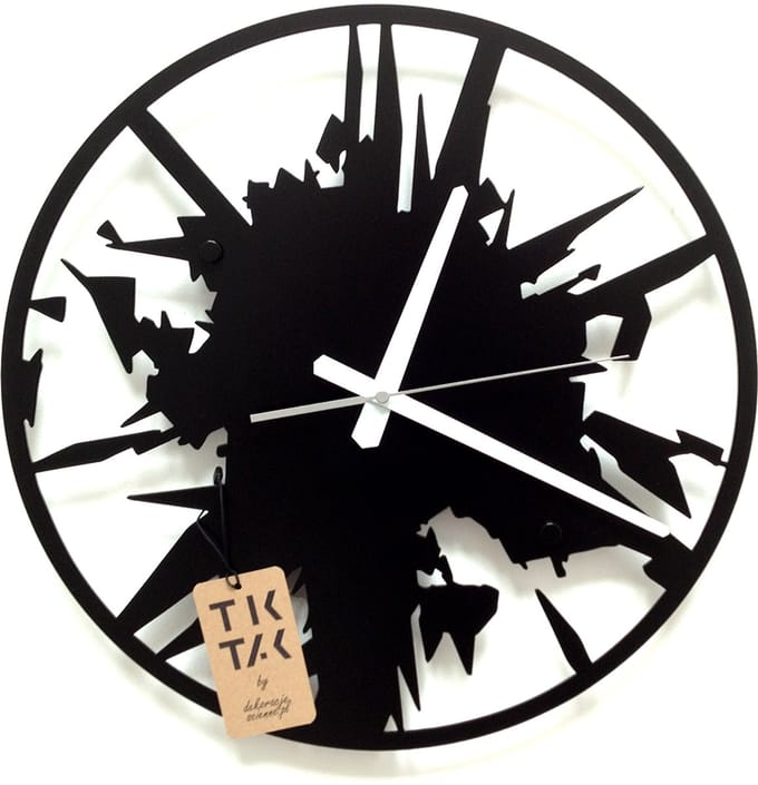 Decorizzly Trzask - Wandklok - 40cm - Ontwerp en Productie: TIKTAK