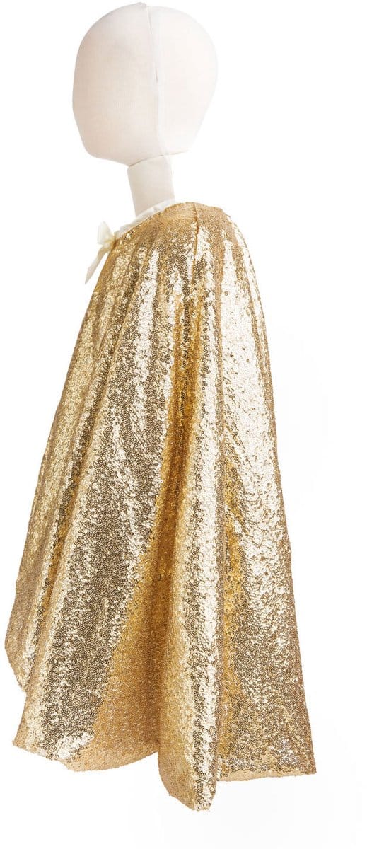 Great pretenders verkleedcape gracious gold sequins - 4-6 jaar