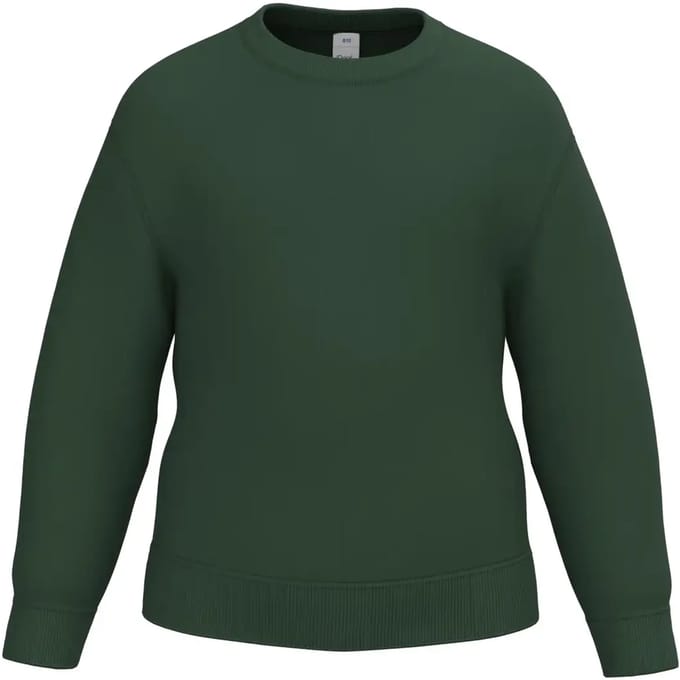 iDeal Basic Brand Kinder sweater met ronde hals IB401 - Ideal Forest Green - 6/8 ans