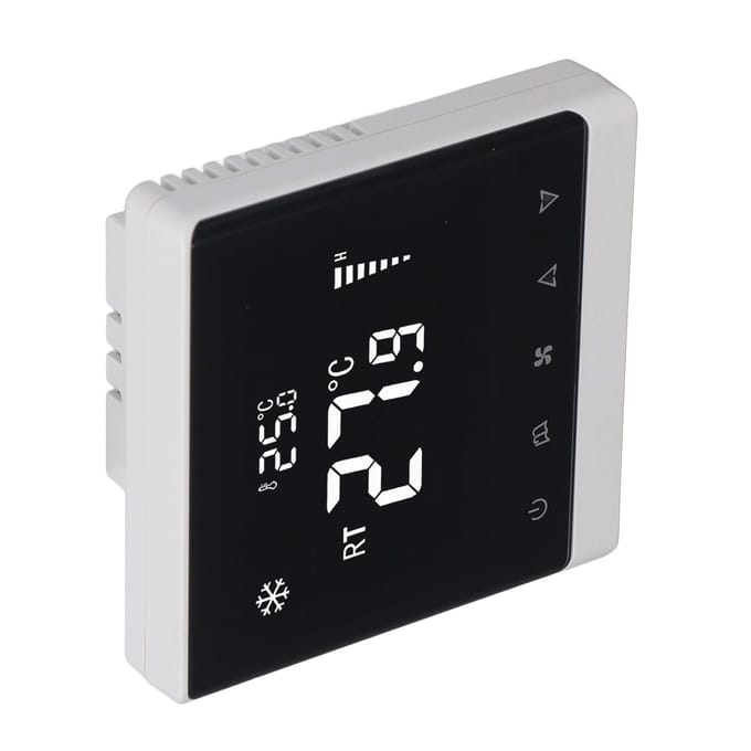 Airconditioning Ventilator Thermostaat Huis Touchscreen Thermostaat Paneel Temperatuurregelaar DC white