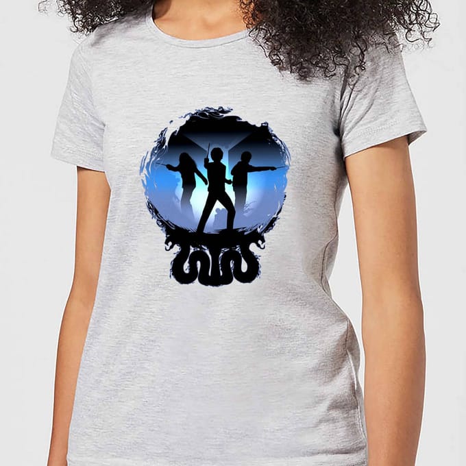 Harry Potter Silhouette Attack Dames T-shirt - Grijs - S