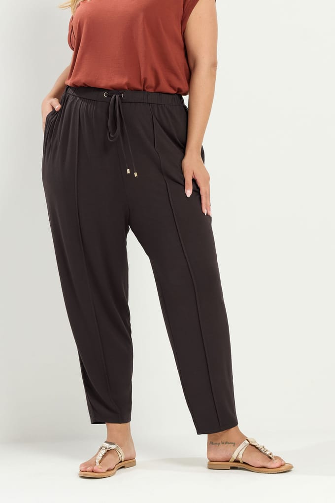 Yours Bruine Joggingbroek Met Naad Size 58-60