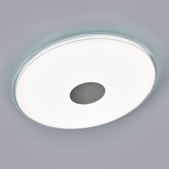 TRIO SHOGUN - Plafondlamp - Wit - incl. 1x SMD 21,5 W - Dimbaar met schakelaar - Niet extern dimmerbaar - Sterlichteffect