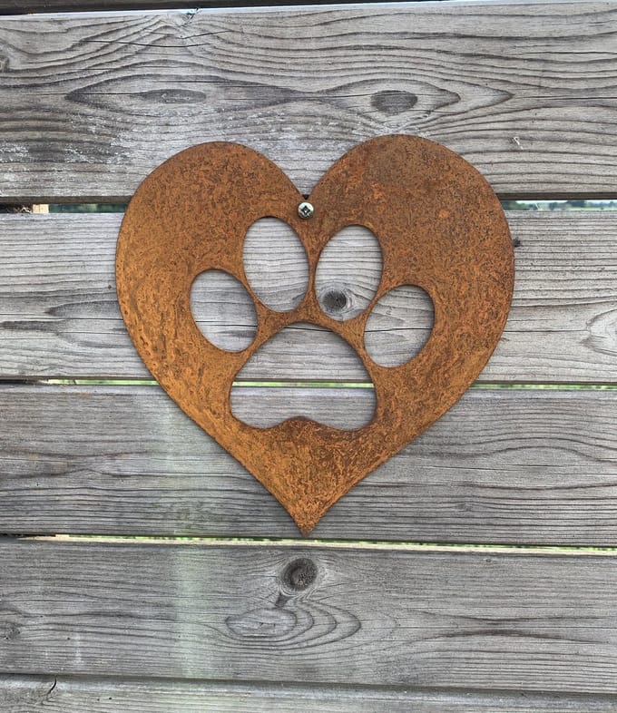 Tuin decoratie - Pootafdruk - Wanddecoratie van metaal