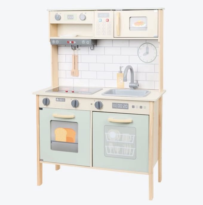 Mini Matters houten keuken met licht en geluid - Interactief speelgoed