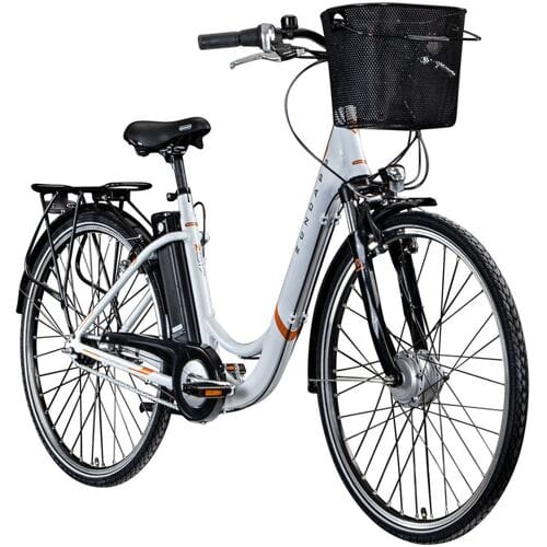 ZÜNDAPP Elektrische fiets City Z517 700c (wit oranje)