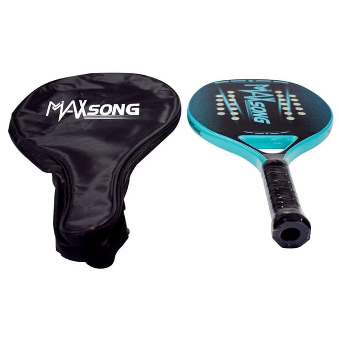 MAXSONG Carbon Strandracket Strandbal Sportracket Koolstofvezel Plaat Racket Rugzak Bedrukt Logo