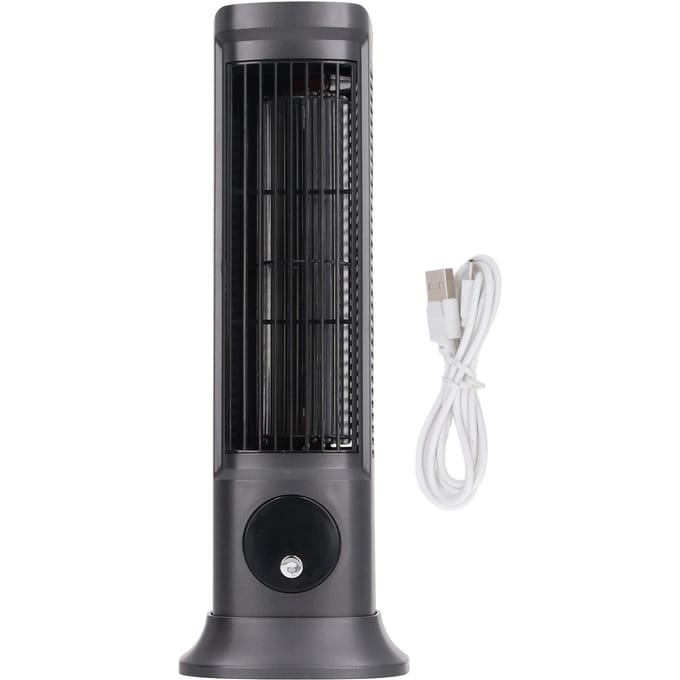 Ventilateur de bureau tour professionnel, efficace et silencieux, réglable sur 3 niveaux, sans pales, pour chambre à coucher black