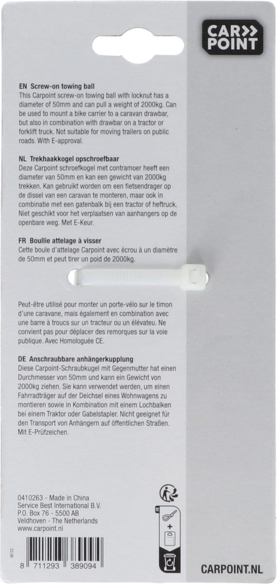 Carpoint Schroefkogel ø50mm met E-keur