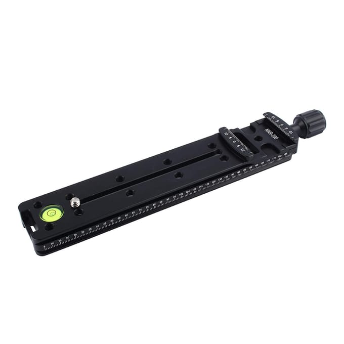 200mm Rail Nodale Schuifplaat Snelkoppelklem Voor Camera Macrofotografie black
