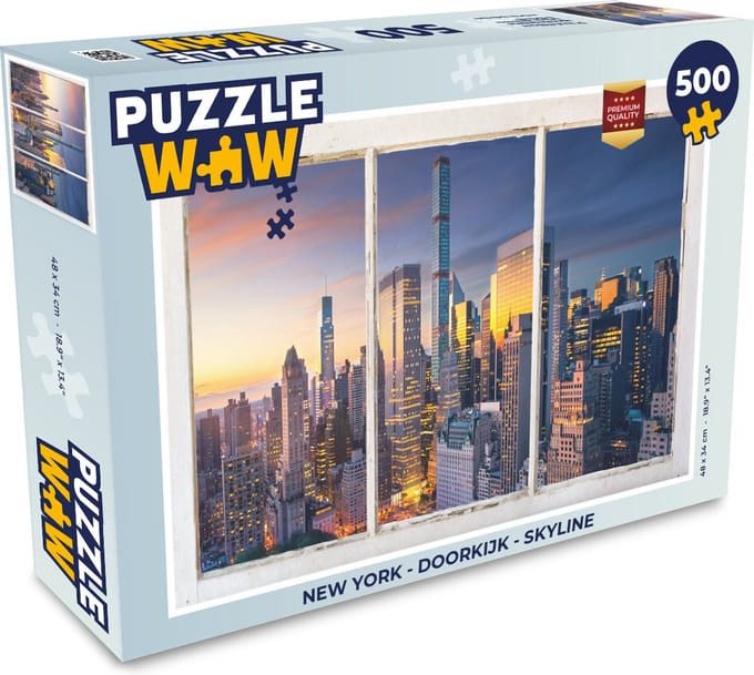 Puzzel New York - Doorkijk - Skyline - Legpuzzel - Puzzel 500 stukjes