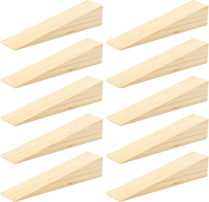 10 Stuks Houten Deurwiggen - Deurstopper voor Vloeren en Meubels