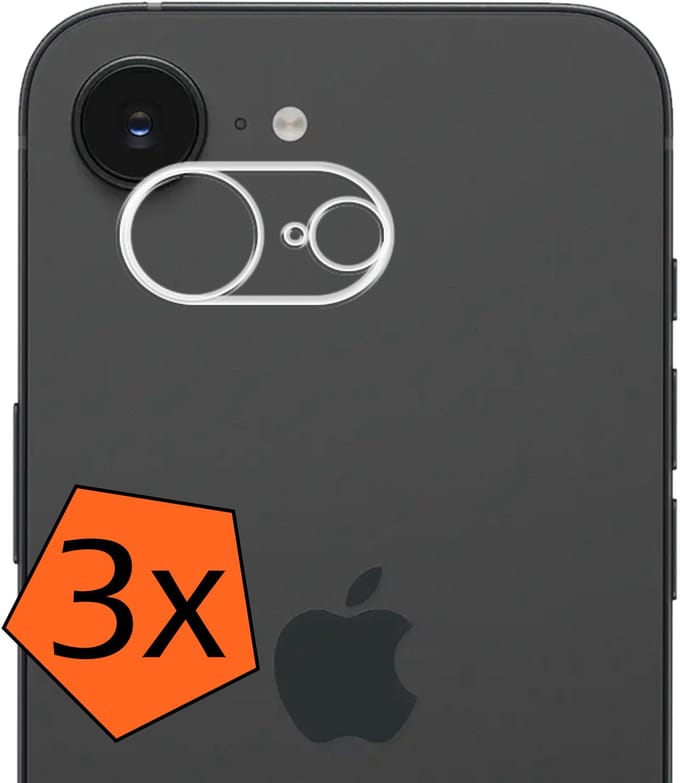 Camera Lens Protector - 3 Stuks - Geschikt voor Apple iPhone 16e - Camera Screenprotector - Gehard Glas - Beschermglas - Tempered Glass - Screen Protector