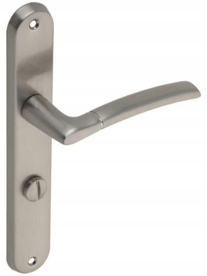 Gamet Adular DH-96A - Deurbeslagset - Nikiel Szczotkowany - WC Links - Stil Mechanisme