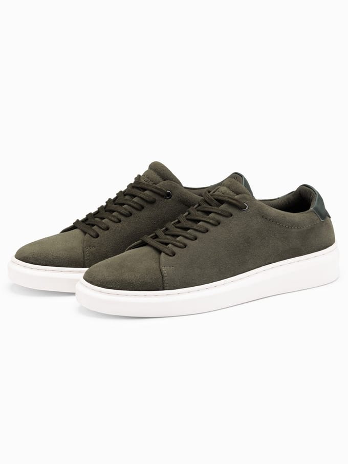 OMBRE Schoenen - Veters - Effen Donkere Olijf 41