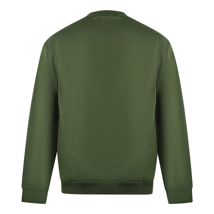 Cavalli Class Leoplardprint Logo Olijfgroene Trui
