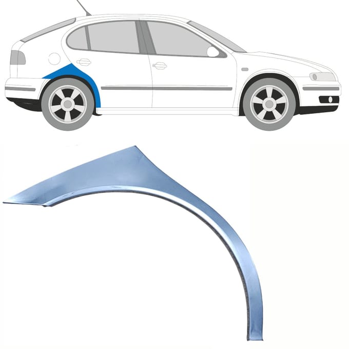 Reparatiepaneel achterspatbord voor Seat Leon 1999-2004 / Rechts