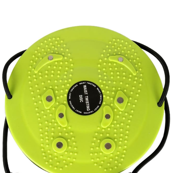 Taille Draaiende Schijf Magneet Voetmassage Afslankend Groot Gebied Granulaire Uitsteeksels Pedaal Taille groen