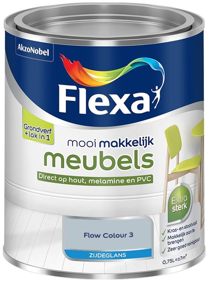 Flexa - Mooi Makkelijk Meubels Zijdeglans - Flow Colour 3 - Mengverf - 750 Ml