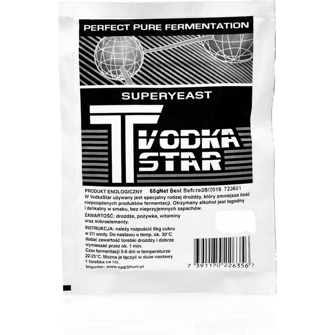 Bimberek T Vodka Star - Gist - Speciaal voor Wodka - Turbo