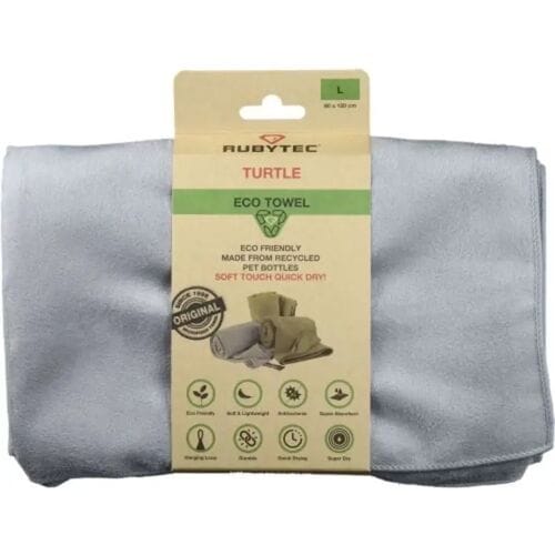 Rubytec Turtle ECO Towel - Sneldrogende Microvezel Handdoek - 150 x 63,5 cm - Grijs - XL