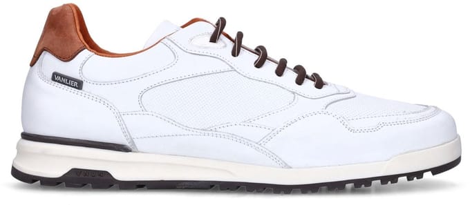 Van Lier - Heren - Witte leren sneakers - Maat 41