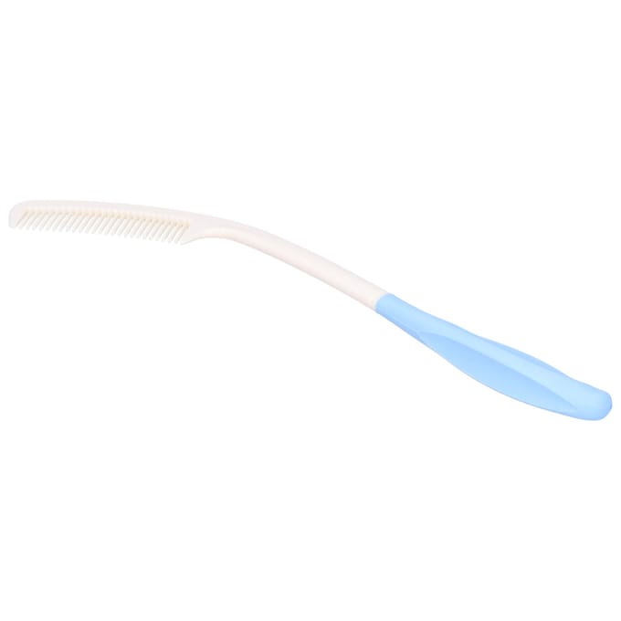 Kam met Lang Handvat Ergonomische Gebogen Handvatten Kam voor Ouderen Mensen met Handbeperkingen white