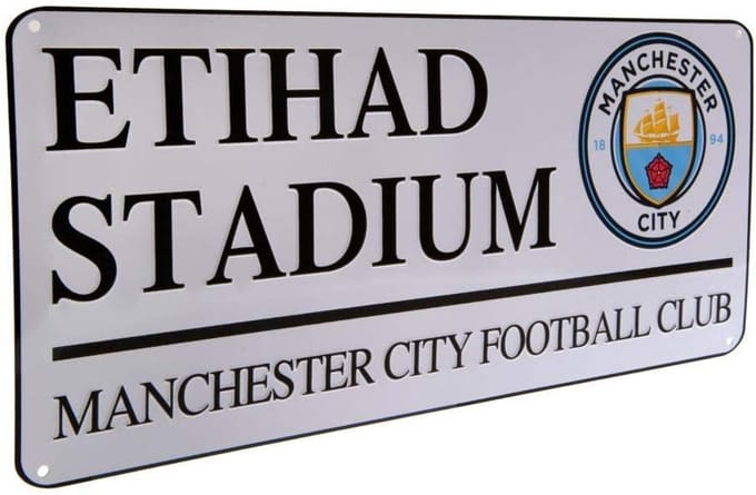 Officieel Voetbal Team Straatnaambord van Geperst Staal