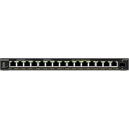Netgear GS316EPP 16-Port High-Power PoE+ Gigabit Ethernet Plus Switch (231W) 1 SFP Port