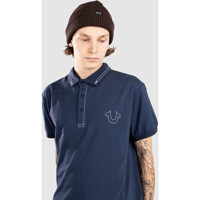 True Religion Relaxed Big T Embro T-Shirt blauw