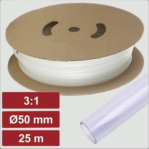 Electronic Garage EG25CA105 Krimpkous met lijm Transparant 50 mm 16.7 mm Krimpverhouding:3:1 25 m