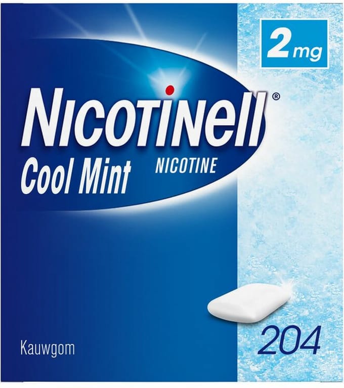 Nicotinell Kauwgom Cool Mint 2mg - 1 x 204 stuks