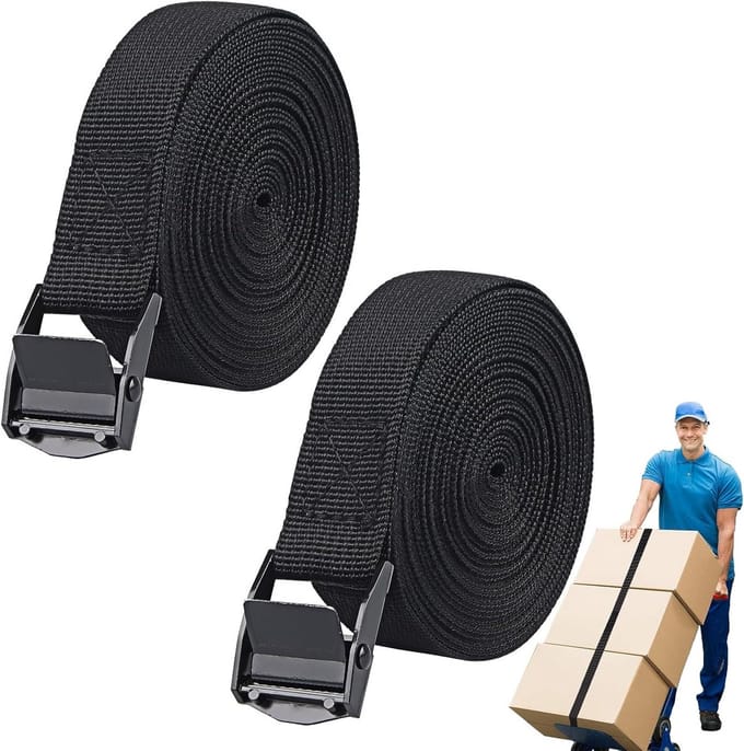 Verstelbare lashing strap 2,5 m x 25 mm voor veilige ladingbeveiliging en transport