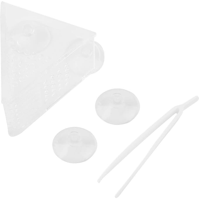 Nourrisseur d'aquarium sûr et durable avec ventouses pour vers de vase, artémias white